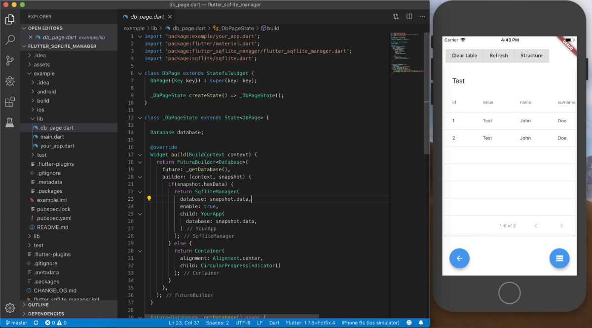 flutter sqlite transaction