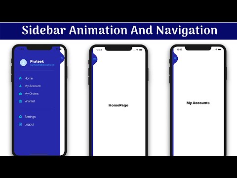 Sidebar Animation & Navigation | Flutter UI | FlutterX